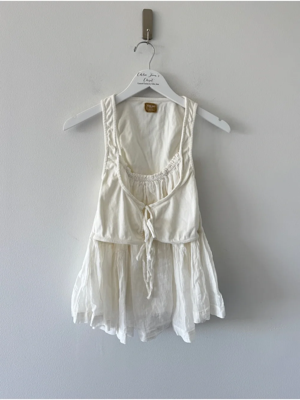 FREE PEOPLE White Cotton Tank XS